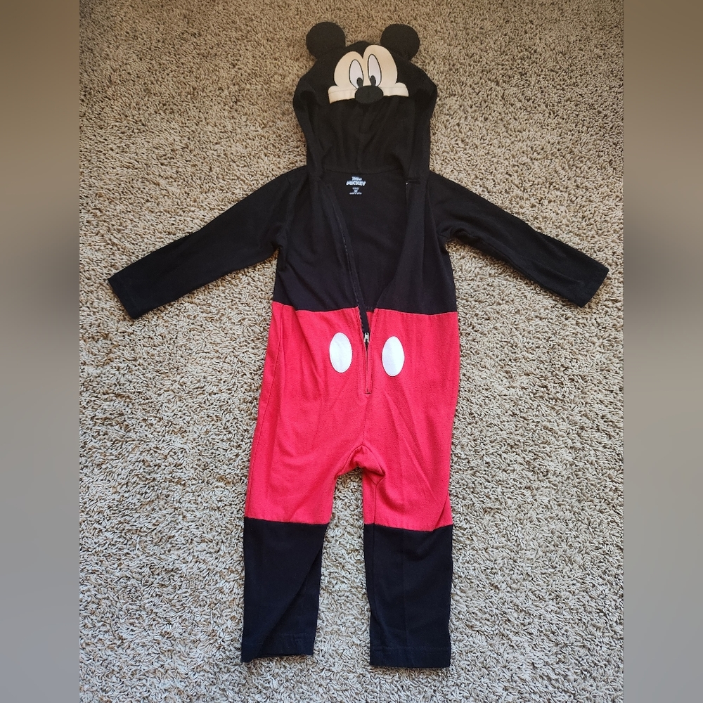Disney Mickey Mouse Toddler Zip Up Costume Coverall Size 3T